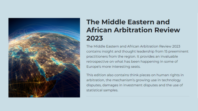 CRCICA at the GAR Middle Eastern and African Arbitration Review 2023