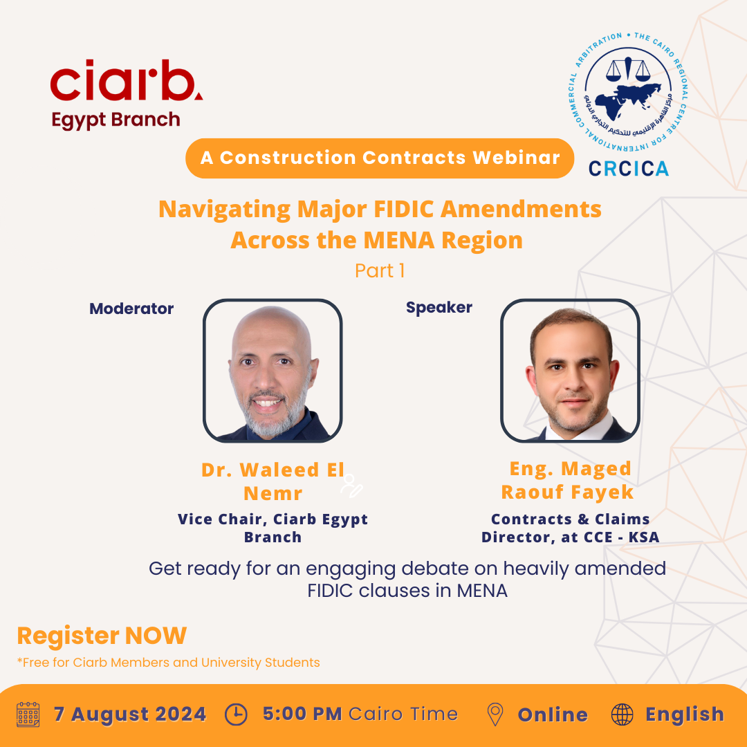 Webinar: Navigating Major FIDIC Amendments Across the MENA Region – Part 1