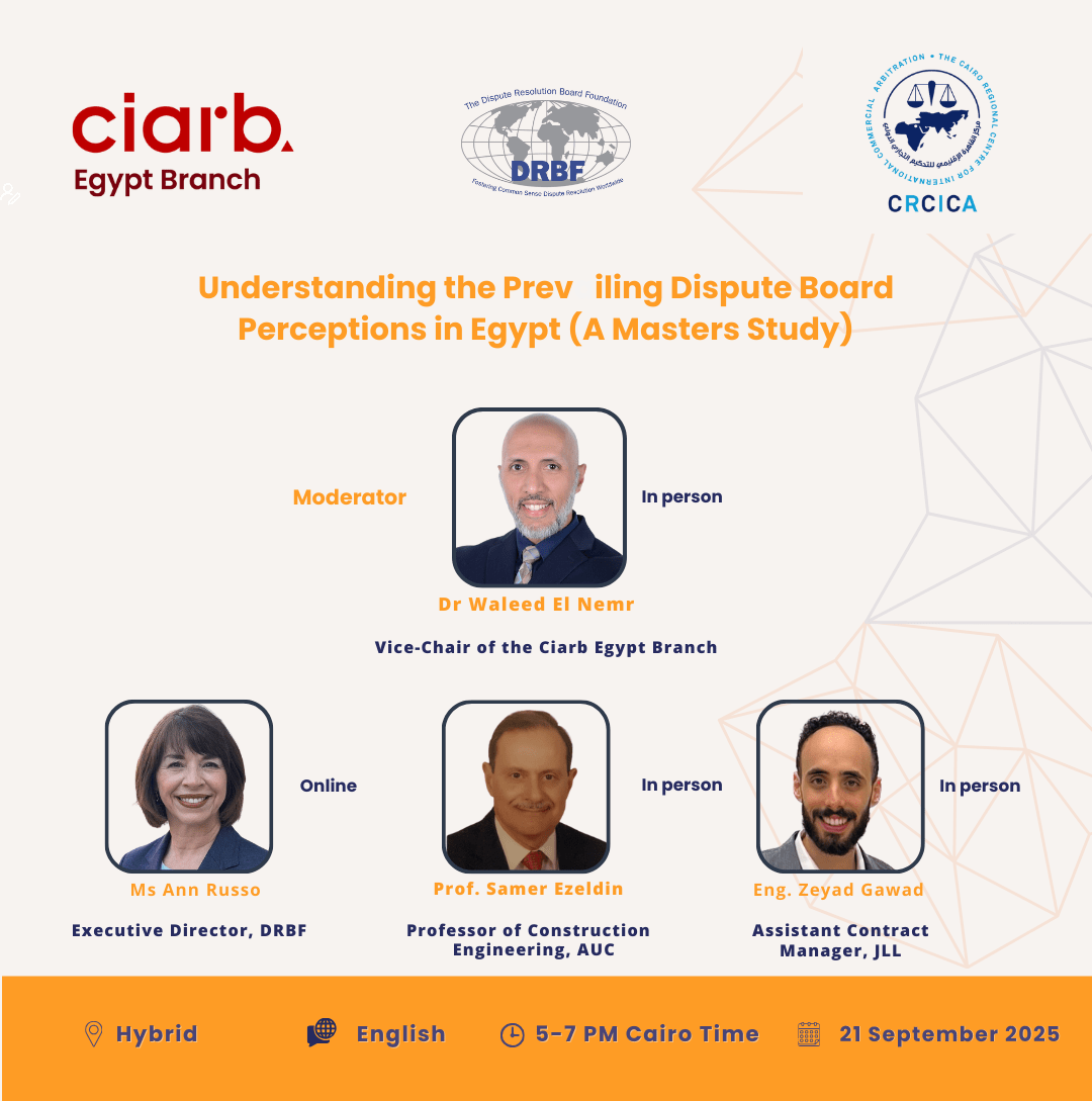 Understanding the Prevailing Dispute Board Perceptions in Egypt (A Masters Study)